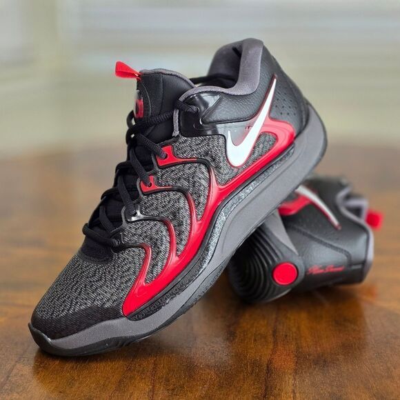 Nike KD 17 Late Night Basketball Shoes Men's 9 Black Red White Zoom FJ9487-001 - Picture 15 of 15